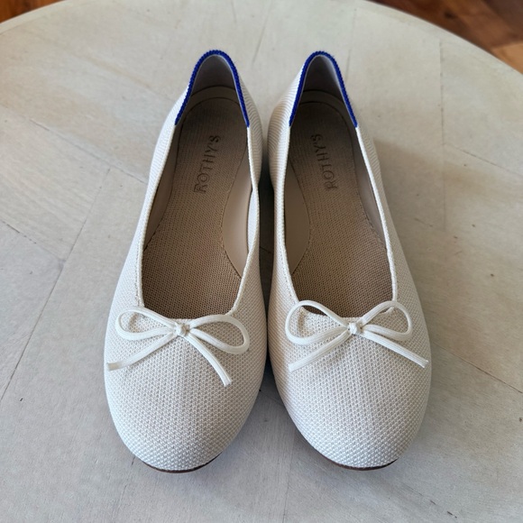 Rothys The Ballet Flat Gardenia Size 8 🌷🌷🌷 - Picture 9 of 10